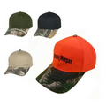 Camo Visor Solid Color Crown Cap